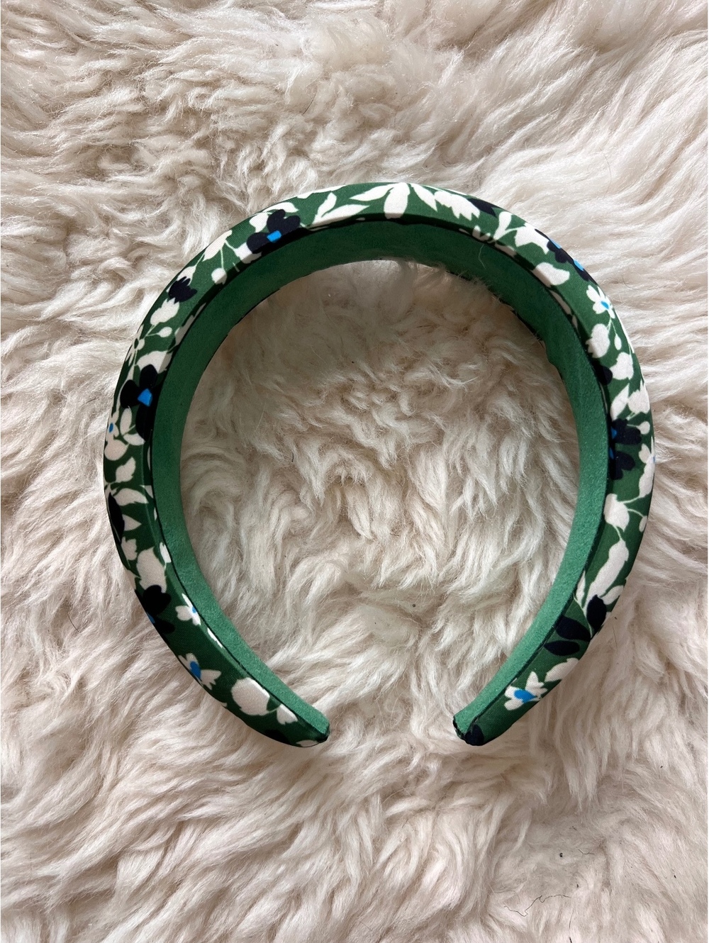 Set of 2 headbands - pink braided and green floral